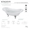 Aqua Eden Clawfoot Bathtubs, 61 L, 30.13 W, White/Brushed Nickel, Cast Iron VCTNDS6130NC8 - alternate 2
